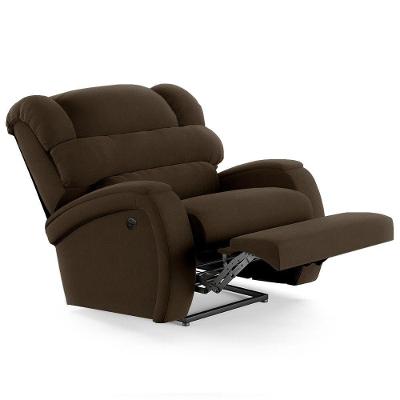 Poltrona Do Papai Reclinável Kalie Power Elétrica Massagem Fh9 Veludo Marrom - Mpozenato