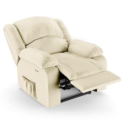 Poltrona Do Papai Reclinável Pietra Power Touch Usb Fh9 Pu Bege - Mpozenato