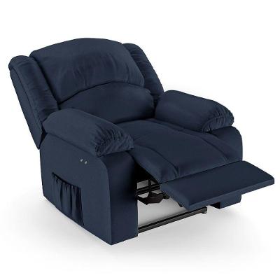 Poltrona Do Papai Reclinável Pietra Power Touch Usb Fh9 Pu Azul - Mpozenato