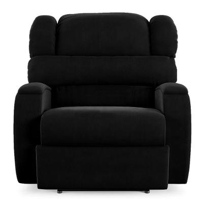 Poltrona Do Papai Reclinável Kalie Power Touch Massagem Fh9 Veludo Preto - Mpozenato