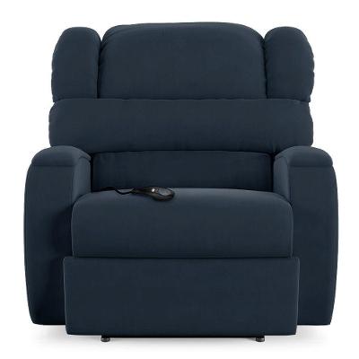 Poltrona Do Papai Reclinável Kalie Controle Power Elétrico Usb Fh9 Veludo Azul - Mpozenato