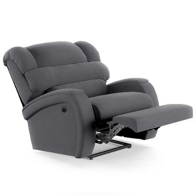 Poltrona Do Papai Reclinável Kalie Power Elétrica Massagem Fh9 Veludo Cinza - Mpozenato