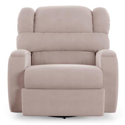 Poltrona Do Papai Reclinável Kalie Glider Giratória Usb Fh9 Veludo Rosê - Mpozenato