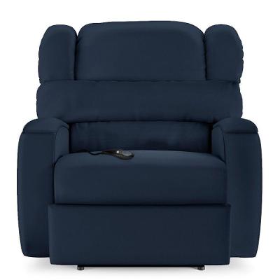 Poltrona Do Papai Reclinável Kalie Controle Power Elétrico Usb Fh9 Pu Azul - Mpozenato