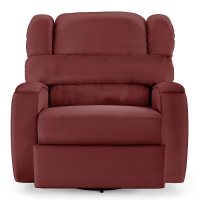 Poltrona Do Papai Reclinável Kalie Glider Giratória Massagem Fh9 Pu Vermelho - Mpozenato