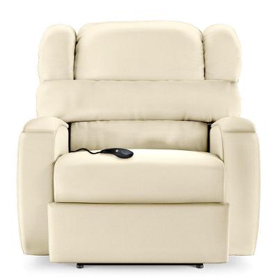 Poltrona Do Papai Reclinável Kalie Controle Power Elétrico Usb Fh9 Pu Bege - Mpozenato