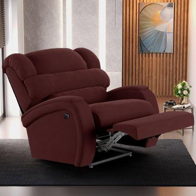 Poltrona Do Papai Reclinável Kalie Power Elétrica Massagem Fh9 Veludo Vinho - Mpozenato