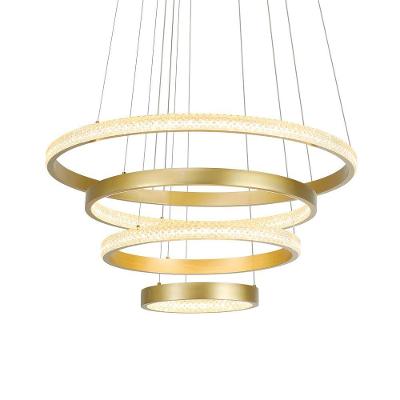 Lustre Pendente Nordecor Bean 2460 Dourado Led Bivolt