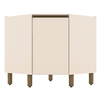 Balcão Canto Oblíquo 1 Porta Connect Off White - Henn
