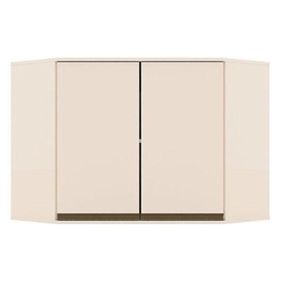 Armário Aéreo Canto Oblíquo 2 Portas Connect Off White - Henn