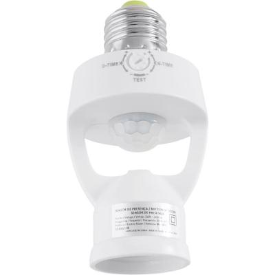Sensor De Presença 360° Soquete E27 Tramontina Bivolt Com Fotocélula Branco