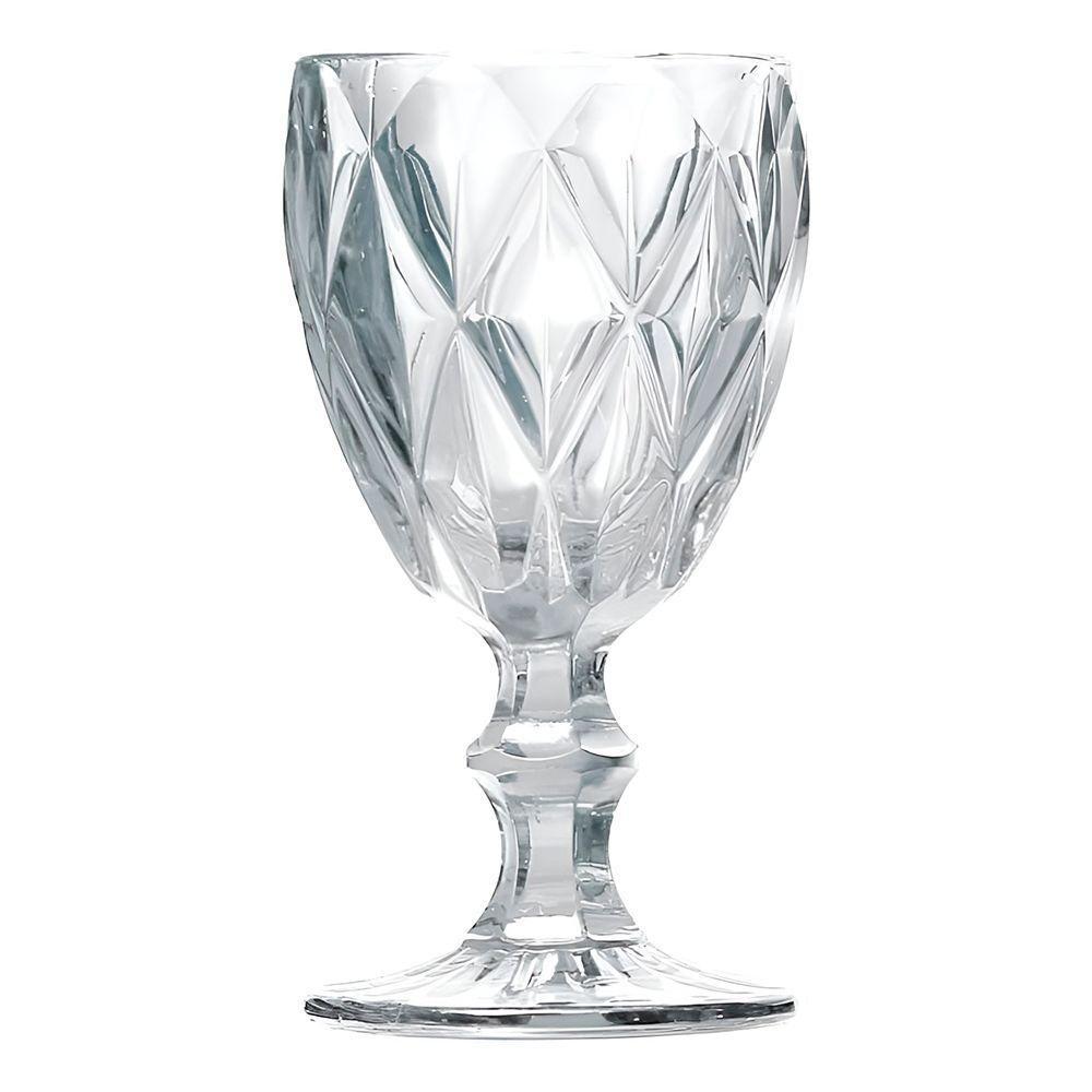 Jogo 12 Taças De Vidro Diamond Diamante Transparente 300ml água Class Home - 3