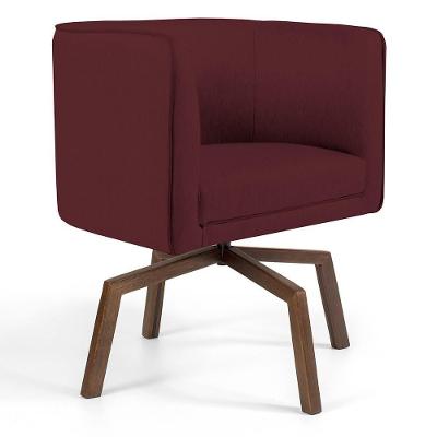 Poltrona Giratória Base Ka Betina D02 Veludo Marsala C-278