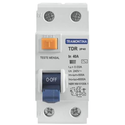 Interruptor Tdr-40 2p 40 A 30 Ma 6 Ka Tramontina