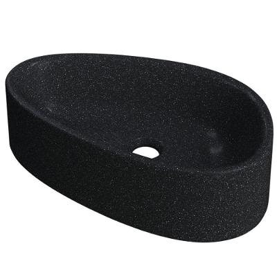 Cuba De Apoio Gota Para Banheiro Lavabo C01 Bg43w Preto Granit Matte - Lyam