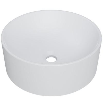 Cuba De Apoio Redonda Para Banheiro Lavabo C01 Bl34w Branca Matte Fosca - Lyam