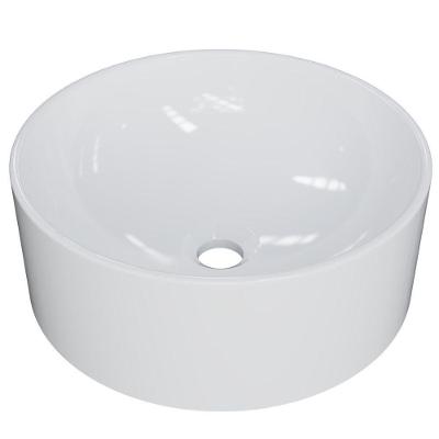 Cuba De Apoio Redonda Para Banheiro Lavabo C01 Bl34w Branco - Lyam