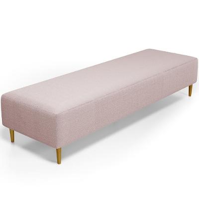 Puff Decorativo Sala De Estar Bali W01 Pés Palito 190x60cm Bouclê Rosê - Lyam Decor