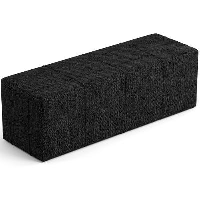 Puff Decorativo Living Sala De Estar 195 Cm Roma W01 Linho Chumbo - Lyam