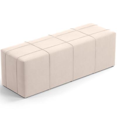 Puff Decorativo Living Sala De Estar 160 Cm Roma W01 Suede Bege - Lyam