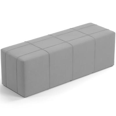 Puff Decorativo Living Sala De Estar 160 Cm Roma W01 Suede Cinza - Lyam