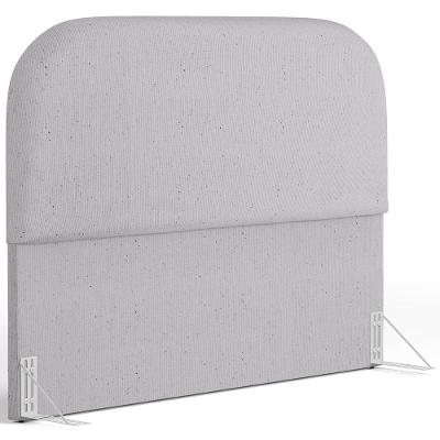Cabeceira Cama Box Casal 140cm Orgânica Lanna W01 Linho Cinza - Lyam Decor