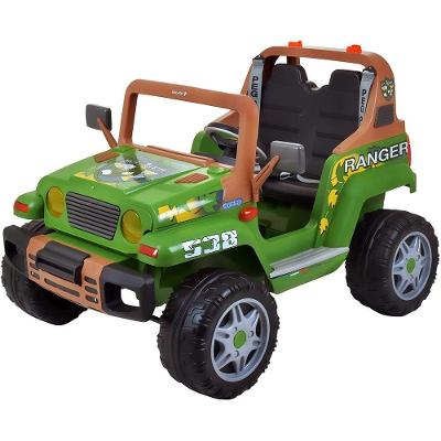 Jipe Elétrico Infantil Peg-Pérego Ranger 538 com Bateria 12V - Verde