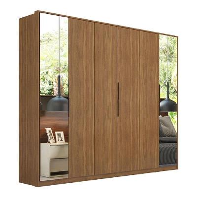 Guarda Roupa Casal Atrice 6 Portas 2 Portas Em Espelho Amendola- Demartêz