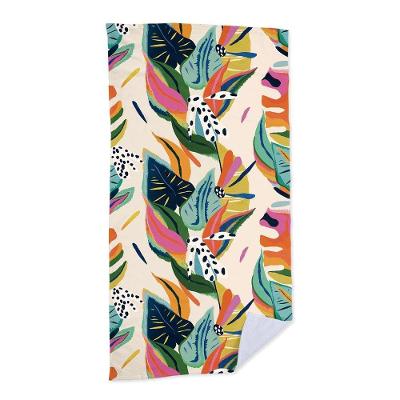 Toalha De Praia - Folhas Tropicais Abstratas
