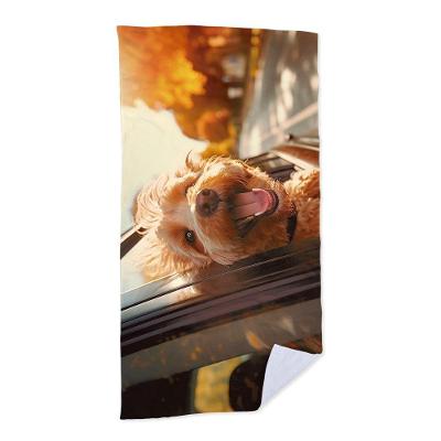 Toalha De Praia Summer Dog Car