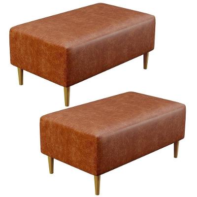 Kit 02 Puffs Cléo W01 Pés Palito 90 Cm Couríssimo Camel