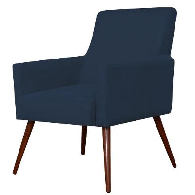 Poltrona Maria Suede Azul Marinho