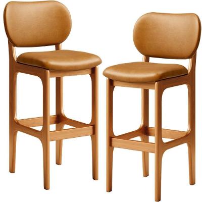 Kit 2 Banquetas Alta Betta Imbuia Whisky