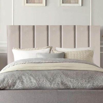 Cabeceira Estofada Cama Casal Box140 Cm Esther Linho E Frame Cor:bege