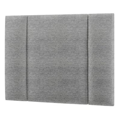 Cabeceira Estofada Cama Box Solteiro Com Led Moderna 90 Cm Cor:linho Cinza