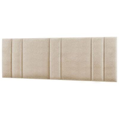Cabeceira Estofada Iluminação Led Cama Casal King Size 200 Cm Cor:linho Bege