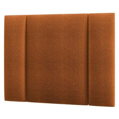 Cabeceira Estofada Iluminação Led Cama Box Solteiro 90 Cm Cor:buclé Terracota
