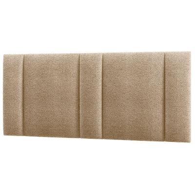 Cabeceira Estofada Cama Casal Queen Size Com Led Moderna 160 Cm Cor:buclé Bege