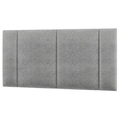 Cabeceira Estofada Cama Box Casal Com Led Moderna 140 Cm Cor:linho Cinza