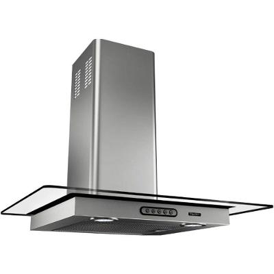 Coifa Terim Parede Vidro Reto Duto Slim 80 Cm Inox 110V
