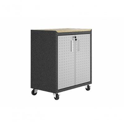 Balcão Multiúso Titanium Itatiaia - 2 Portas - Preto C/ Cinza