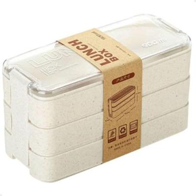 Marmita Fitness Lunch Box 900ml 3 Divisórias Pote Mantimento Bento 3 Em 1 Lorben