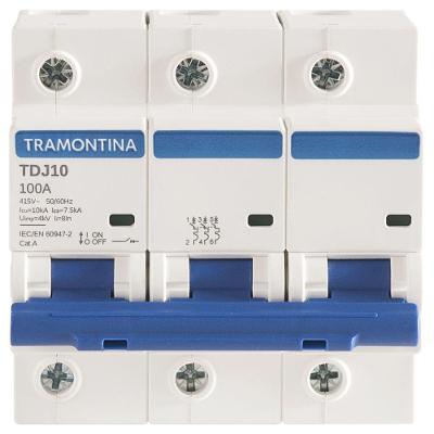 Minidisjuntor Tdj10ka 3 P 100 A Curva C Tramontina