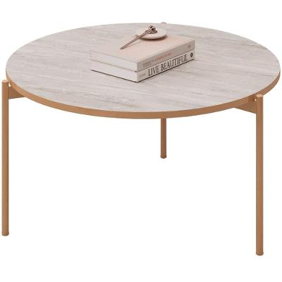 Mesa De Centro Decorativa Industrial Ellie D05 Quartzo