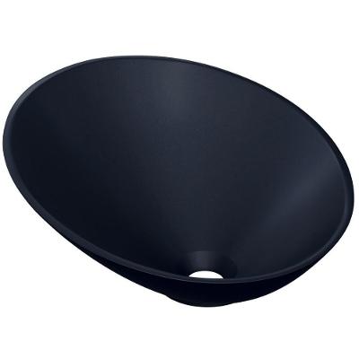 Cuba De Apoio Meia Lua Lavabo C01 Bm38w Preto Matte Fosca - Lyam