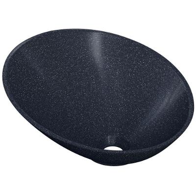 Cuba De Apoio Meia Lua Lavabo C01 Bm38w Preto Granit - Lyam