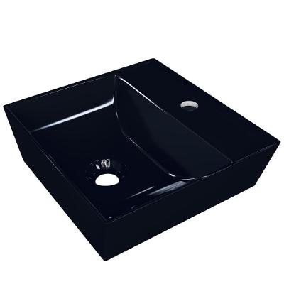 Cuba De Apoio Angular Quadrada Lavabo Volcano C01 Aq33w Preto - Lyam