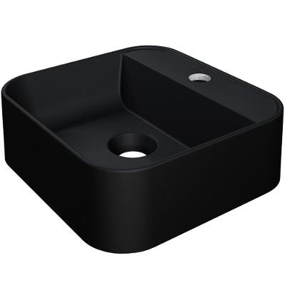 Cuba De Apoio Quadrada Lavabo C01 Qa31w Preto Matte Fosca - Lyam