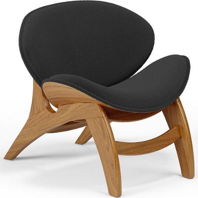 Poltrona Decorativa Orgânica Sala Living Kadosh L02 Bouclê Preto