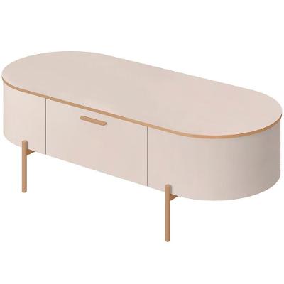 Mesa De Centro Decorativa Orgânico Giverny D05 Off White